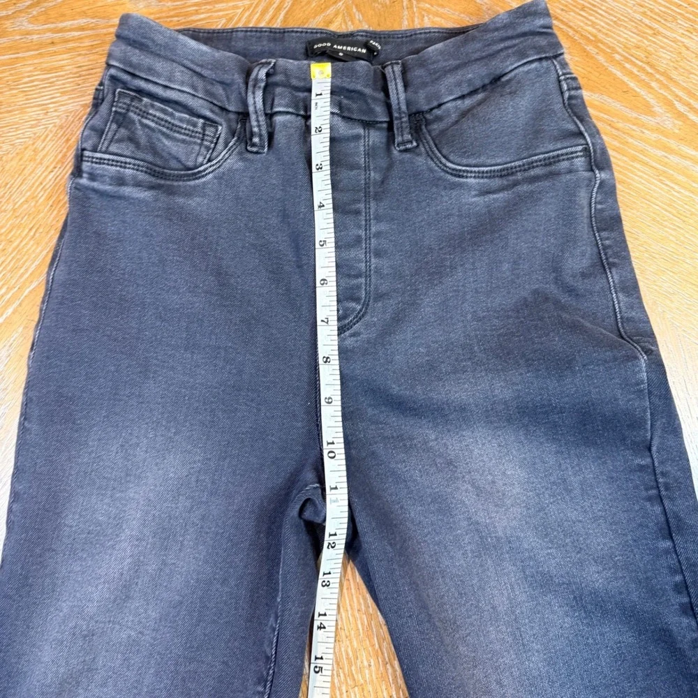 Good American Pull On Flare Jeans‎ Washed Black Size Small
